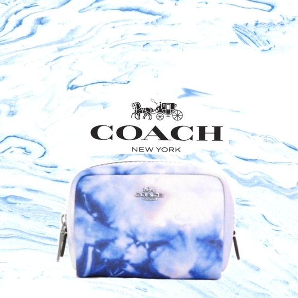 Coach Boxy Cosmetic Case With Tie Dye Print - Picture 1 of 2